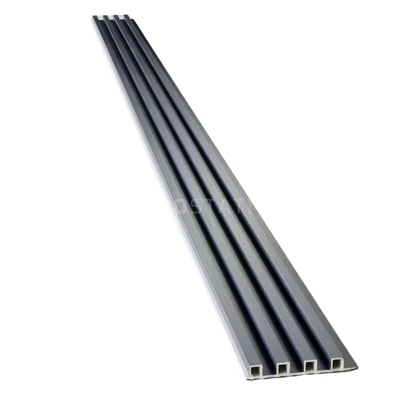 Brushed Navy WPC Fluted Panel