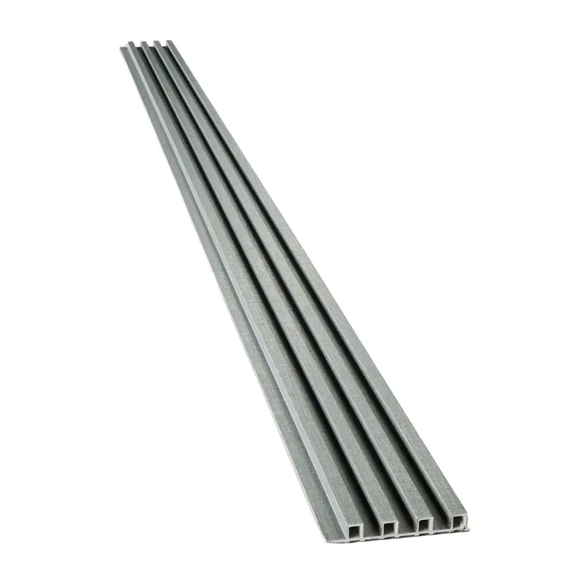 Textured Grey WPC Fluted Panel