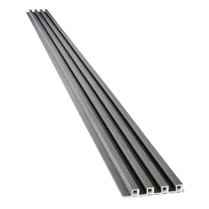 Two-Tone Grey & Black WPC Fluted Panel